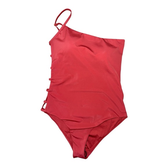 MOEVA Brown One-Shoulder Cut-Out Swimsuit - Picture 2 of 5